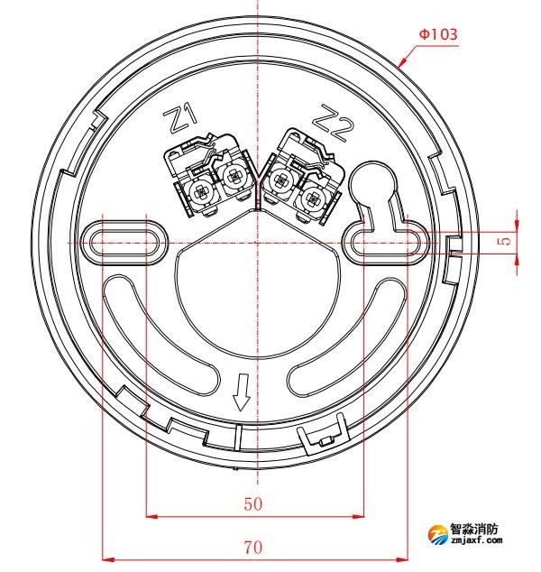 DZ-07探測器底座外形尺寸